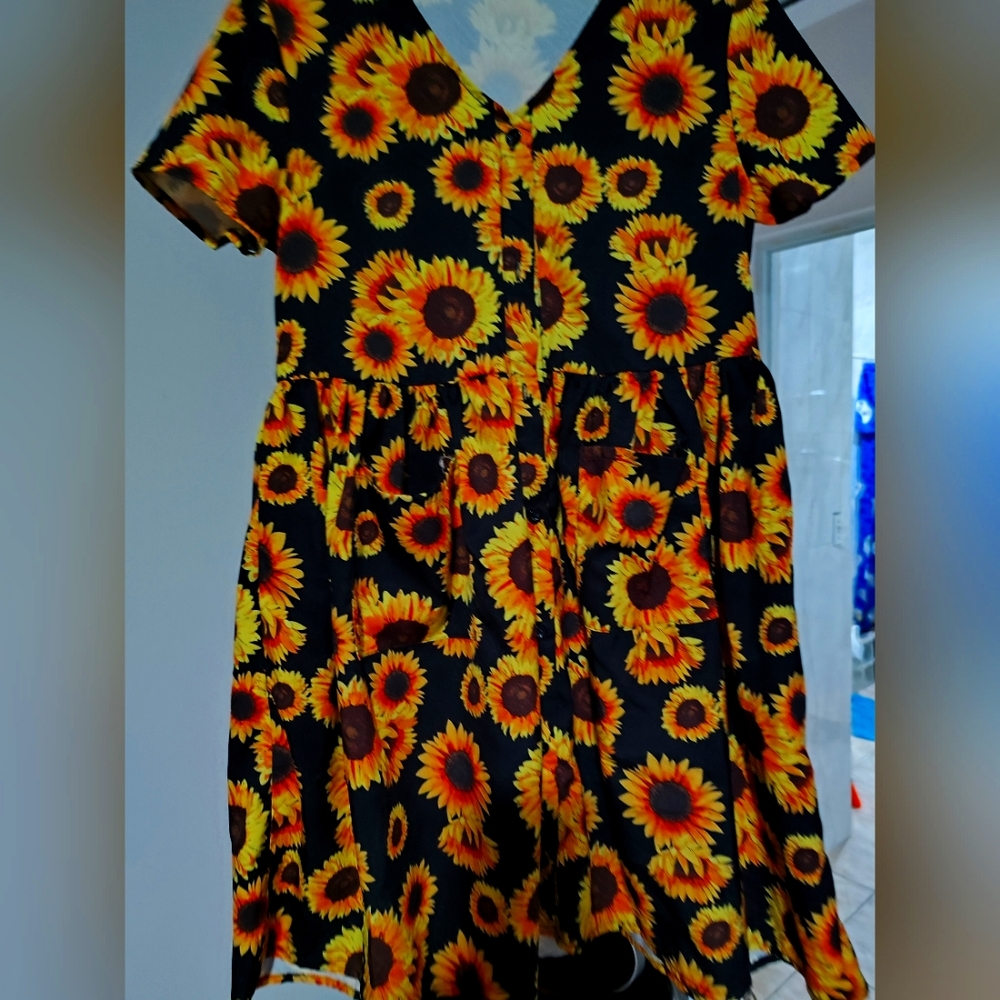 Shein kids dress sunflower